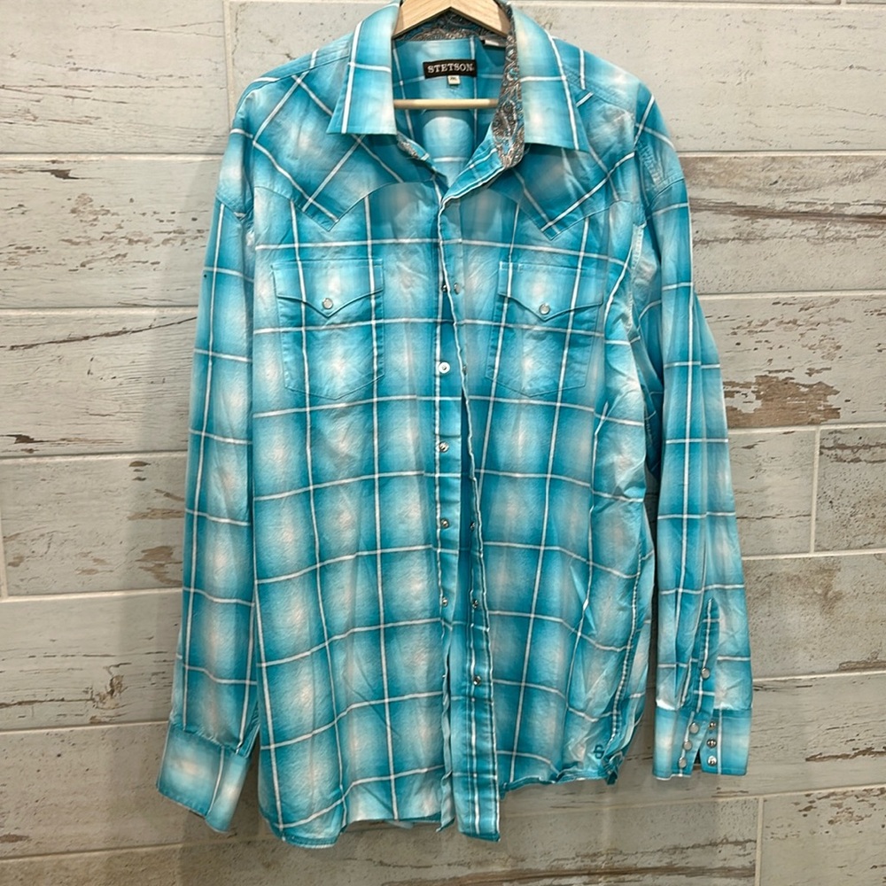 Men’s Stetson snap front shirt xxl